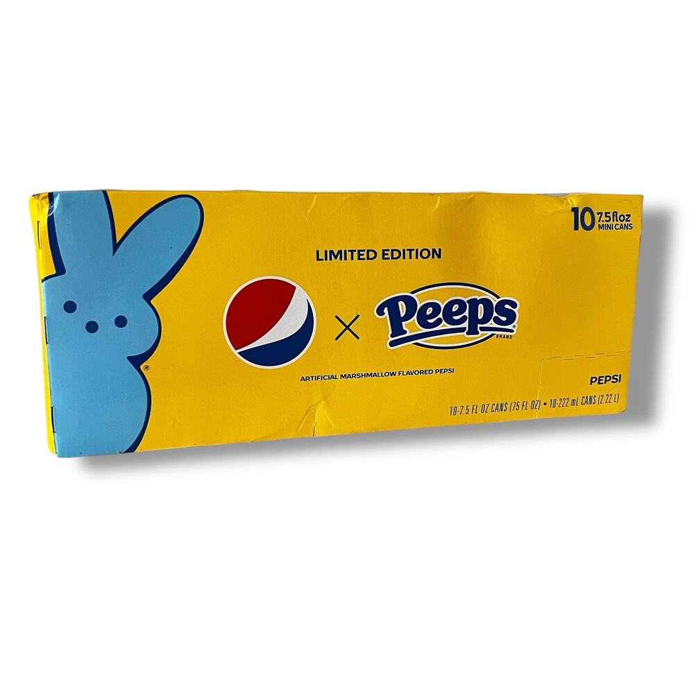 Pepsi x Peeps Limited Edition 7.5 oz Cans (Pack Of 10) Easter Soda Collectible